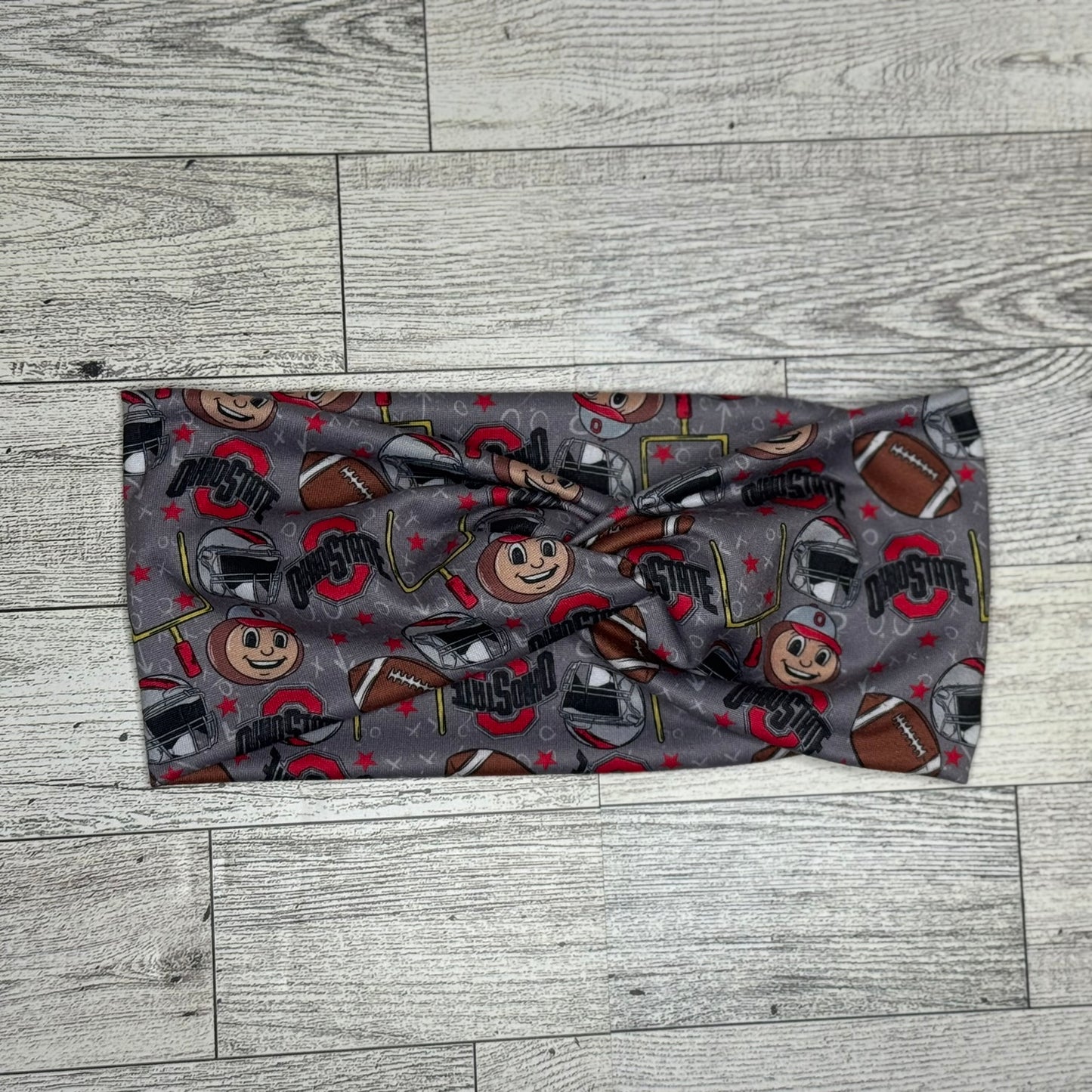 Buck Scarlet Grey Headband