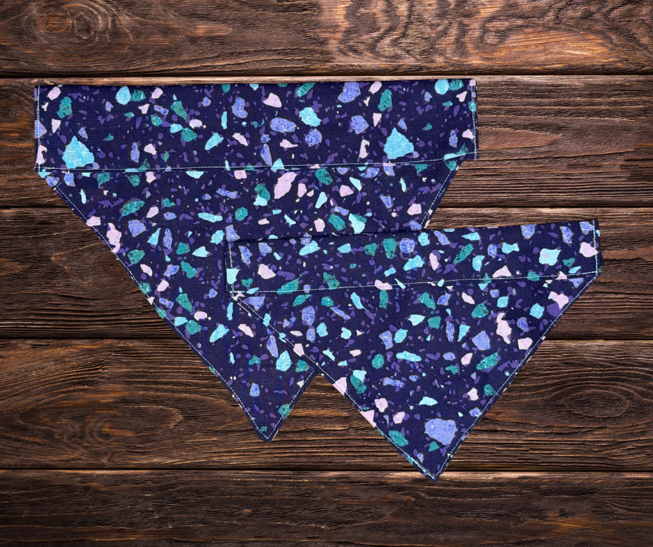 Purple Pebbles Dog Bandana