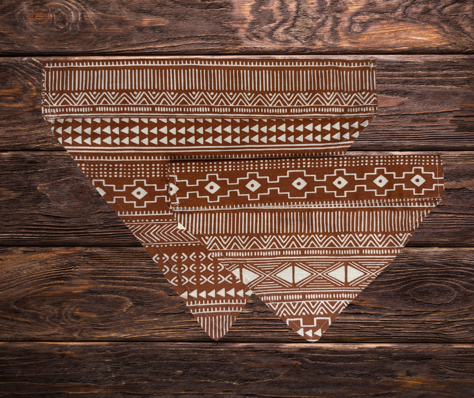 Geometric Stripped Dog Bandana