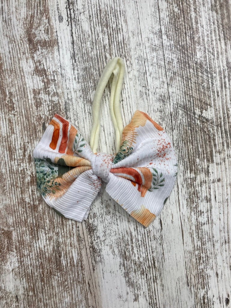 Cactus Boho Rainbow Baby Bow