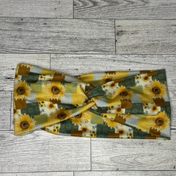 Sunflower Patchwork Headband
