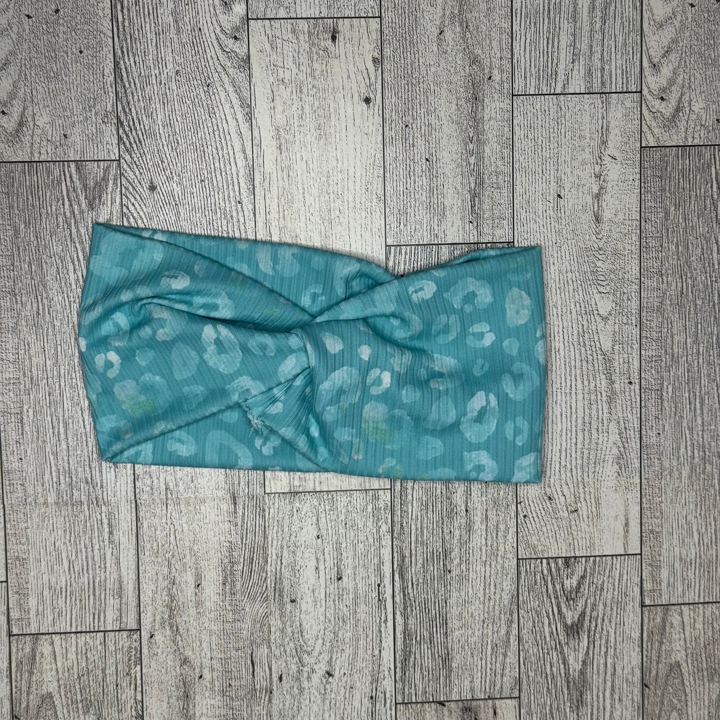 Blue Cheetah Rib Headband