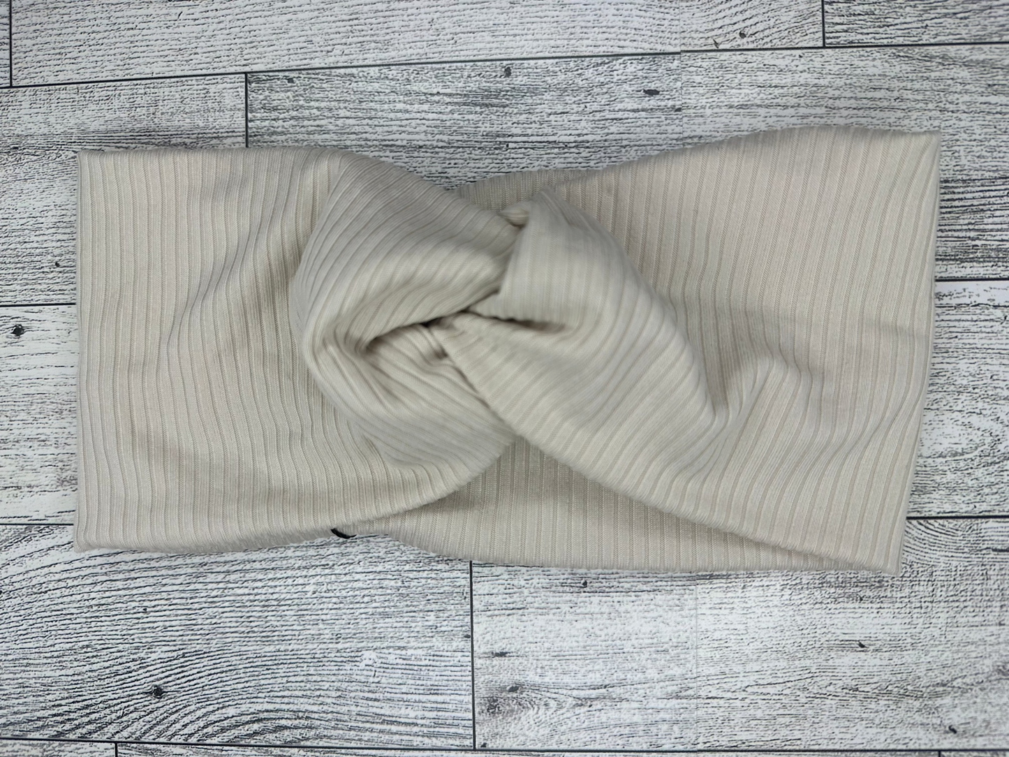 Cream Rib Headband