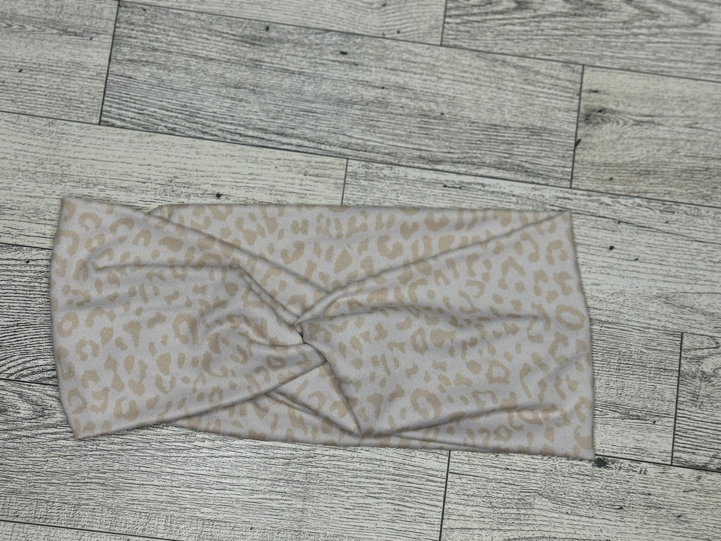 Cream Cheetah Headband