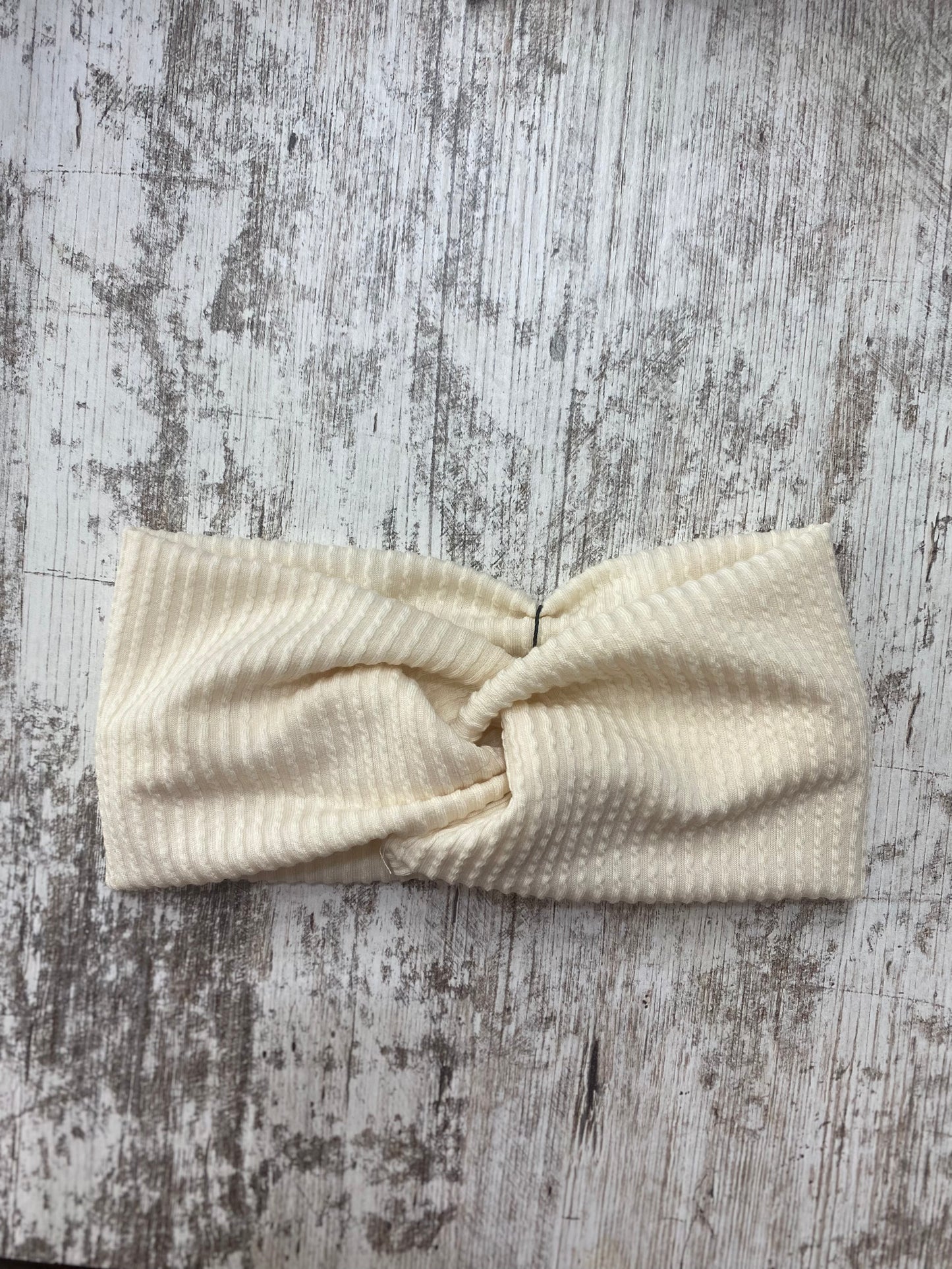 Cream Rib Headband