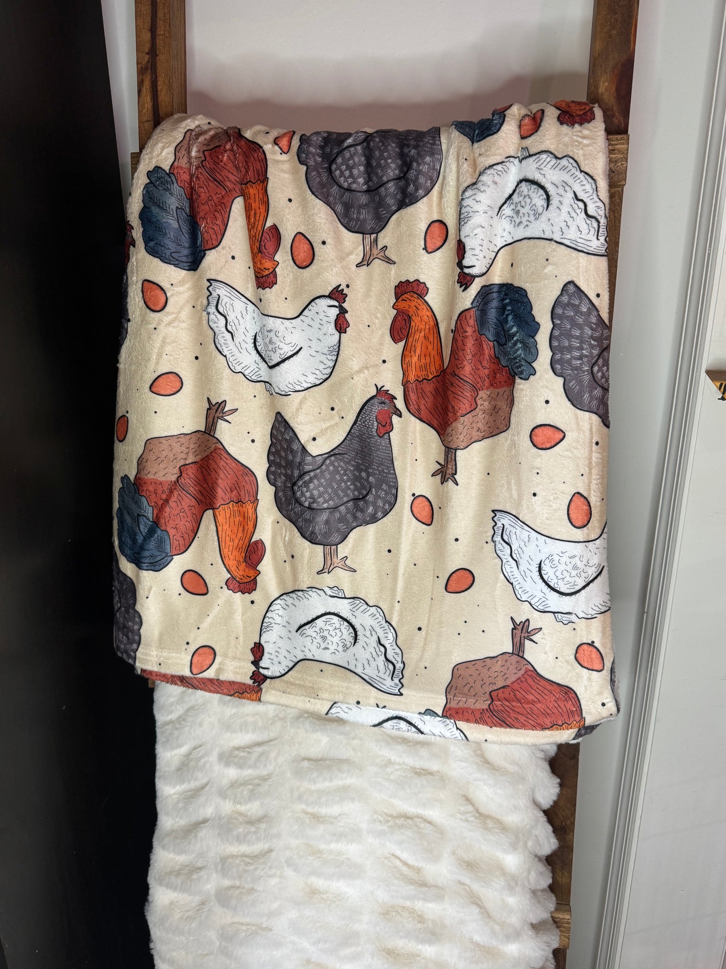 Chickens Plush Blanket