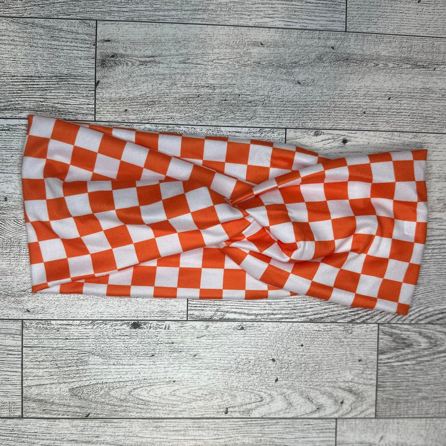 Orange Checkered Headband