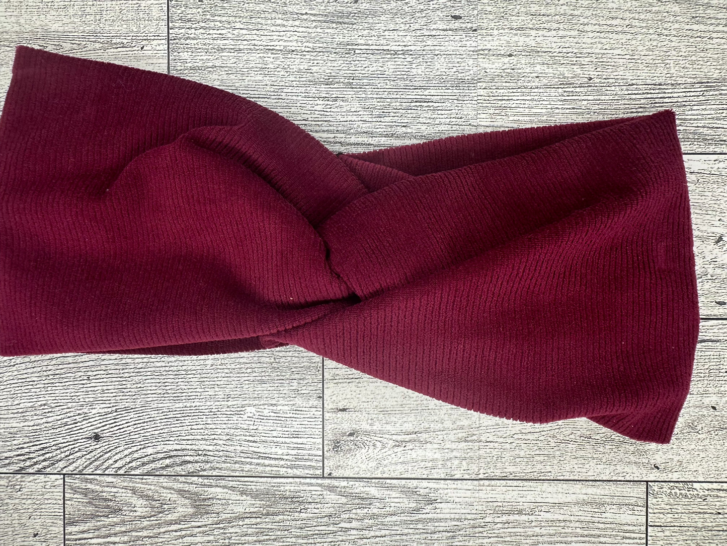 Maroon Rib Headband