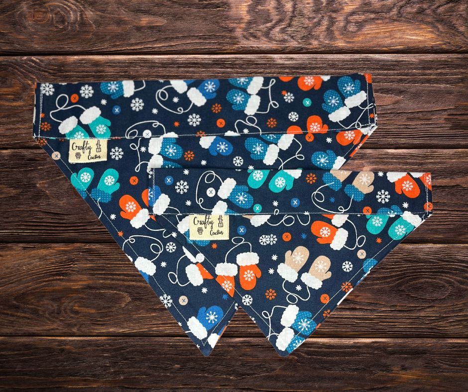 Snowflake Mittens Dog Bandana