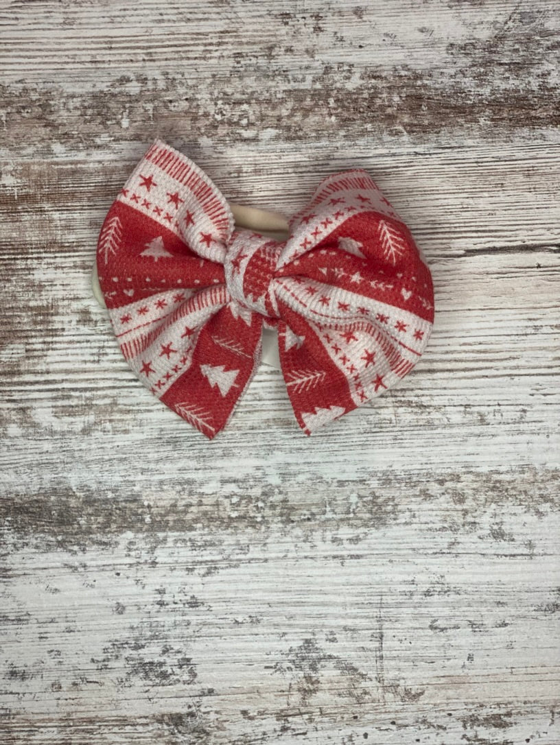 Christmas Tree Sweaters Baby Bow