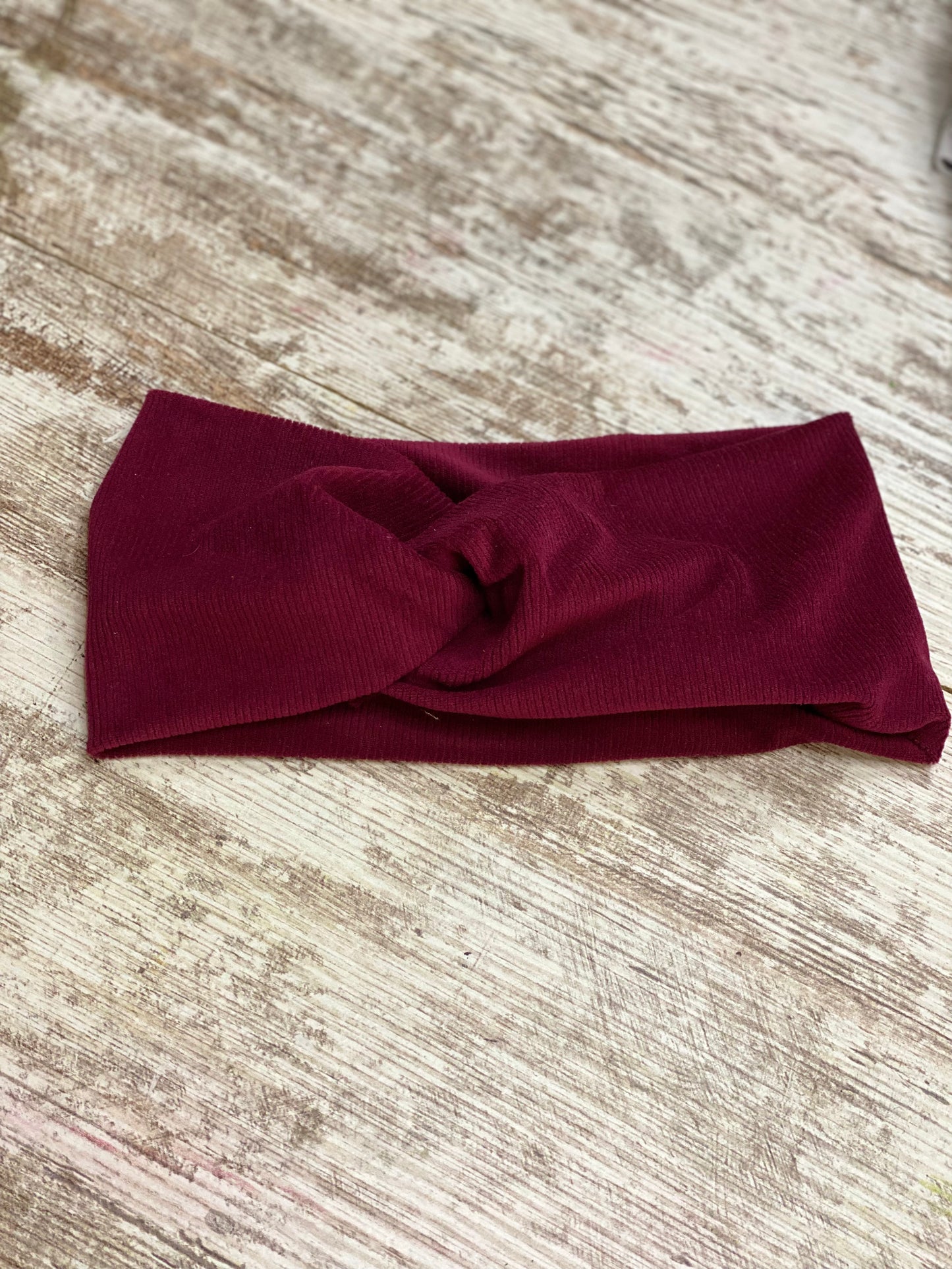 Maroon Rib Headband