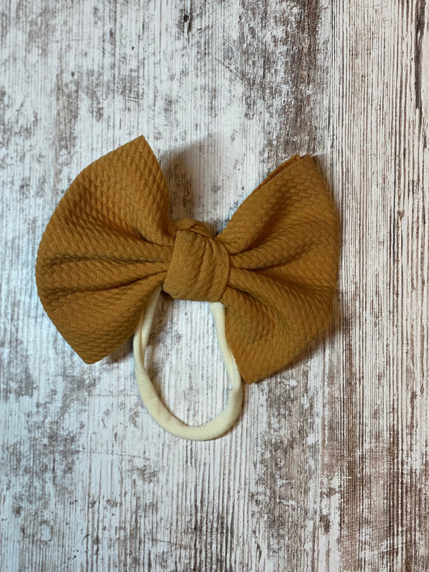 Mustard Baby Bow