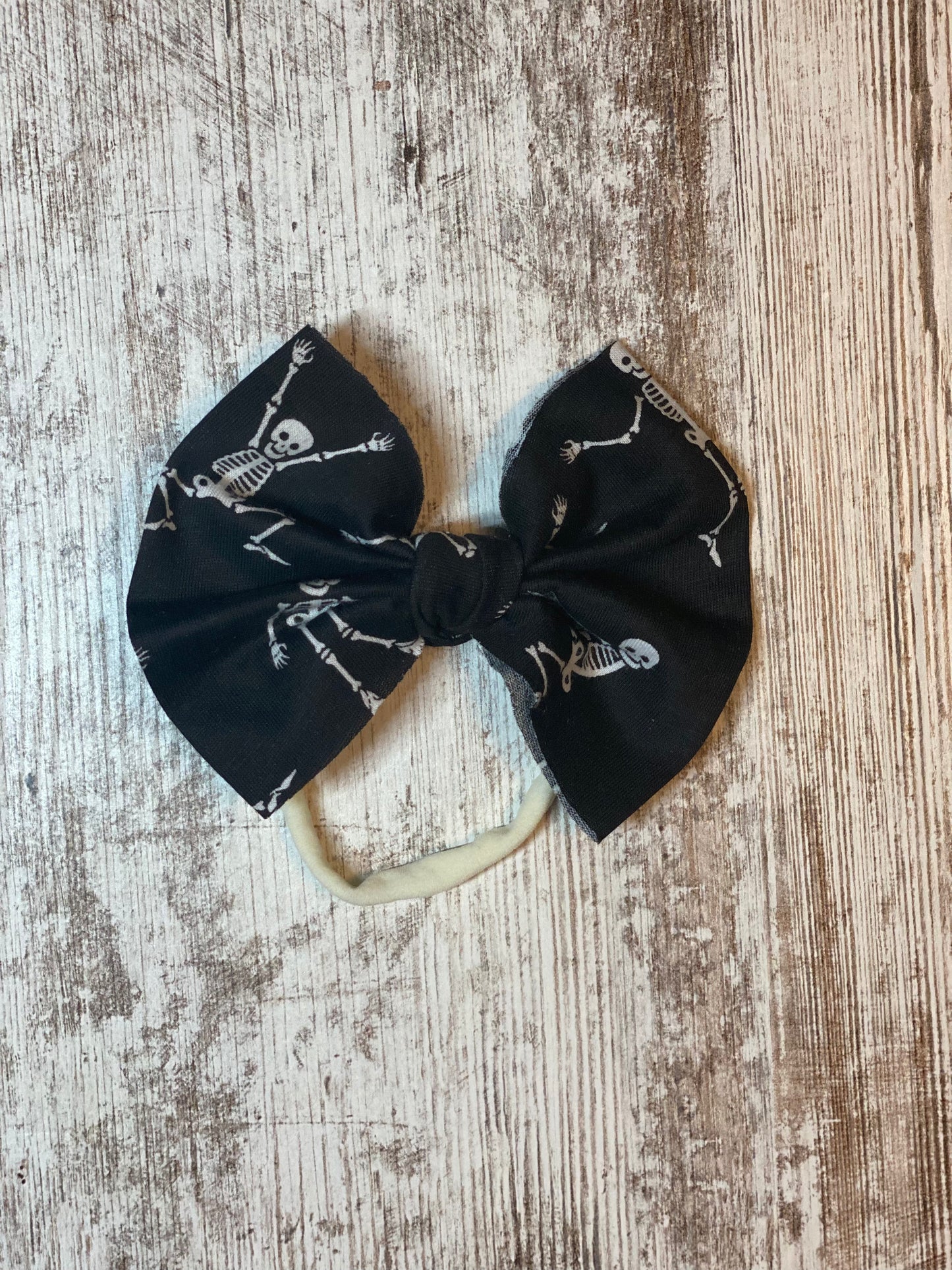 Dancing Skeleton Baby Bow