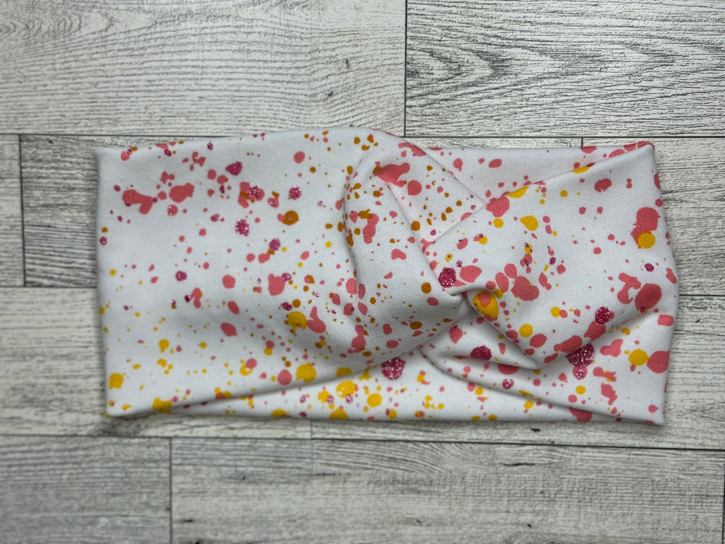 Pink & Yellow Splatters Headband