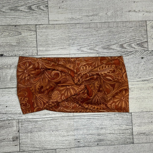 Floral Leather Headband