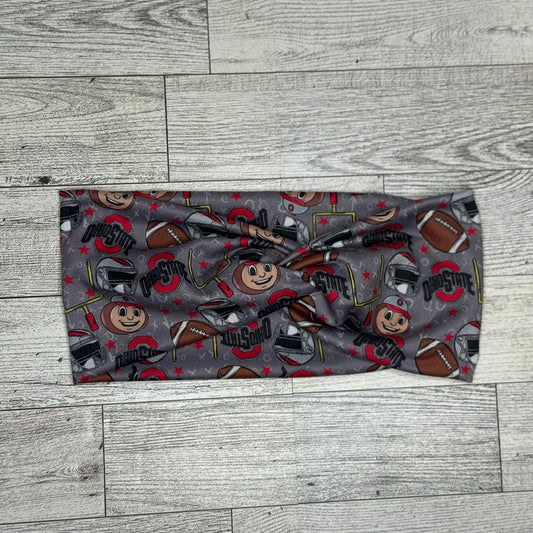 Buck Scarlet Grey Headband
