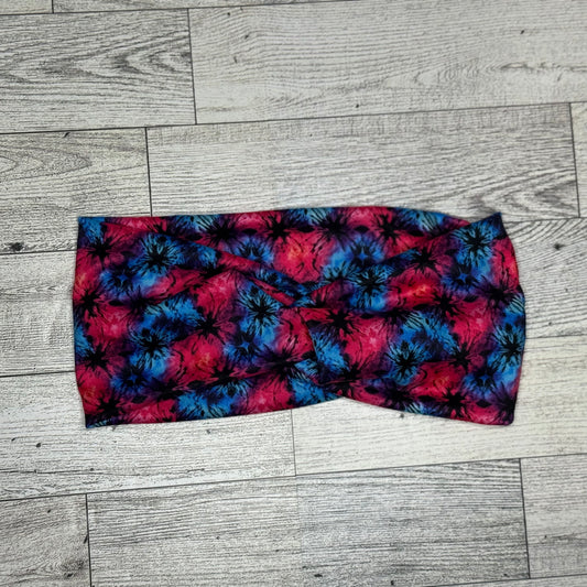 Blue & Pink Tie Dye Headband