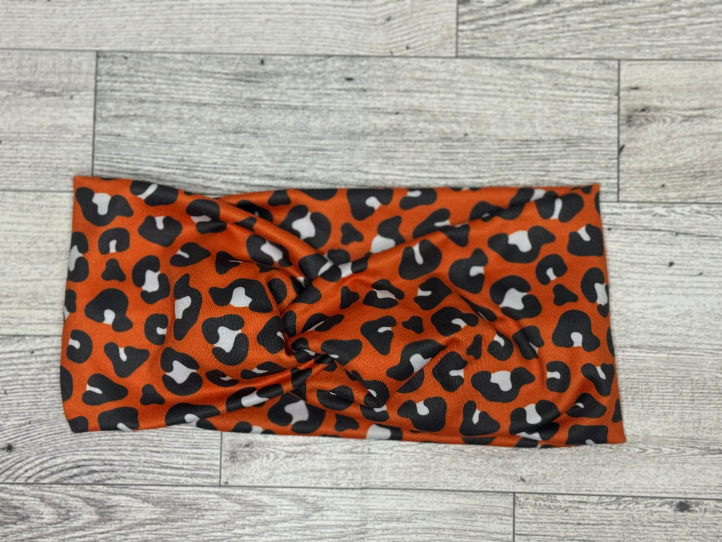 Burnt Orange Cheetah Headband