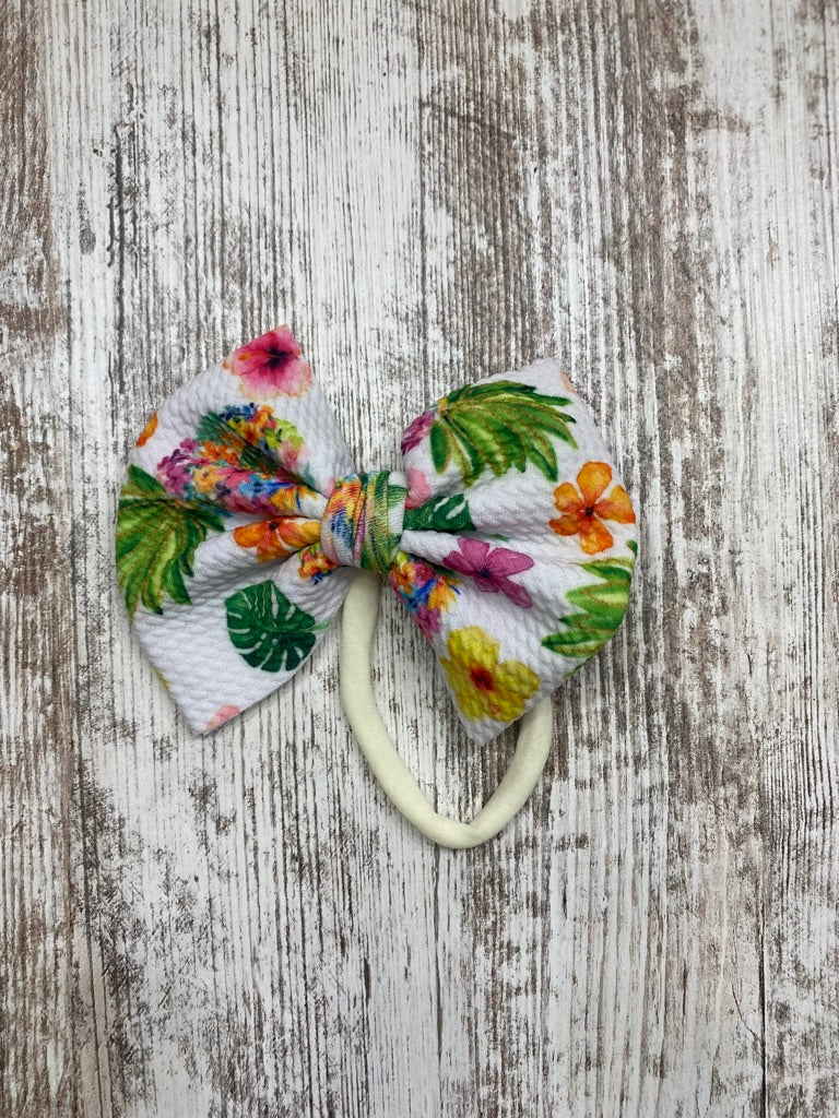 Floral Pineapple Baby Bow