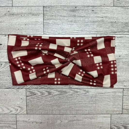 Red Patchwork Headband