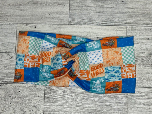 Ocean Patchwork Headband