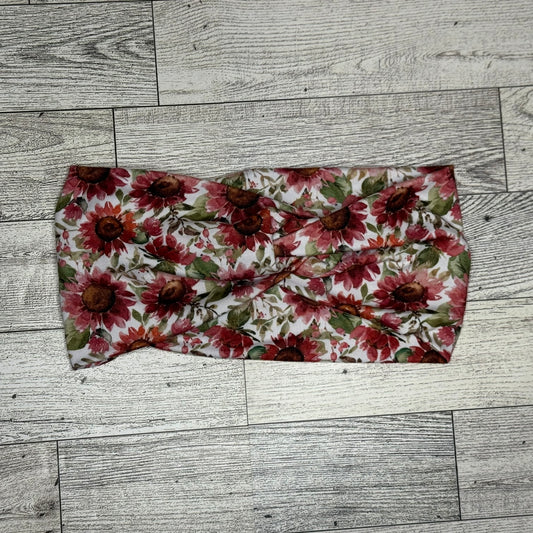 Maroon Flower Headband