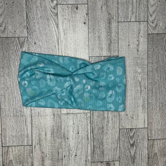 Blue Cheetah Rib Headband
