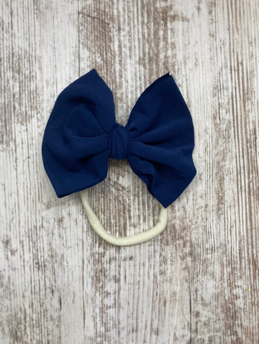 Navy Blue Baby Bow