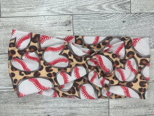 Baseball Cheetah Headband
