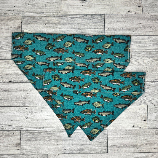 Gone Fishing Dog Bandana
