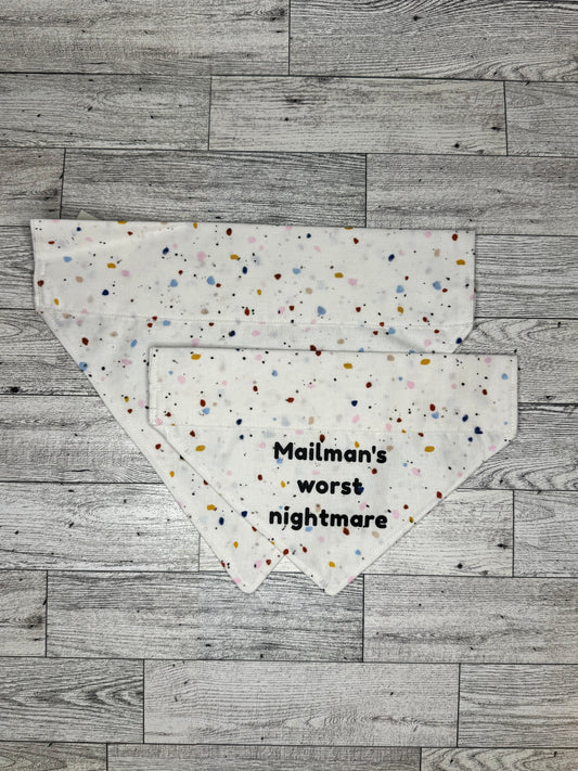 Mailman's worst nightmare- Cream Dog Bandana