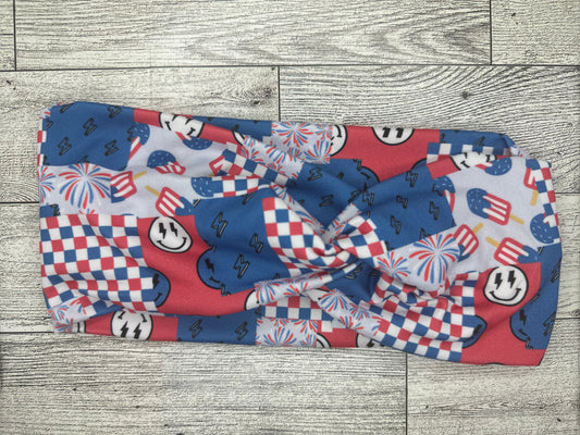 Fourth of July Patchwork Headband