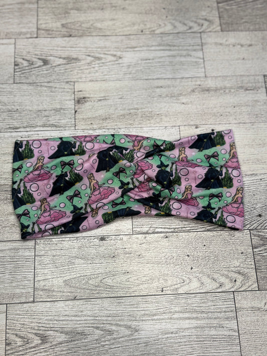Emerald and Pink Headband