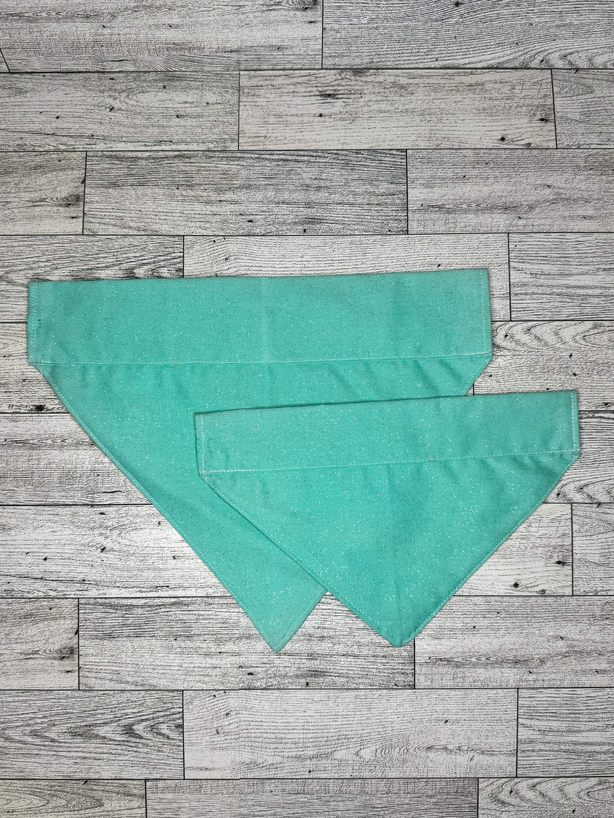 Aquamarine Glitter Dog Bandana