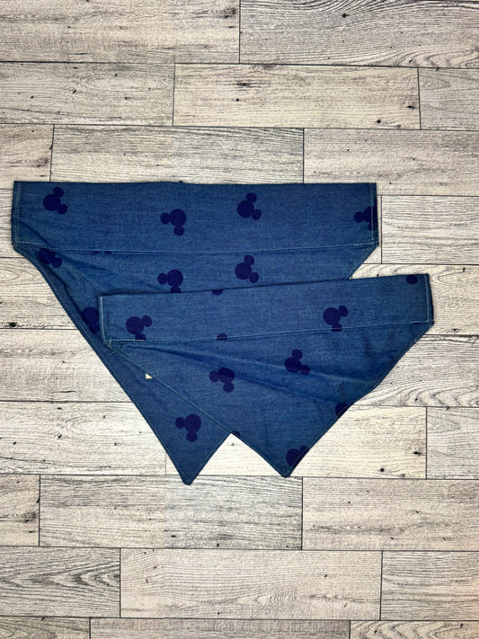 Magic Mouse Denim Dog Bandana