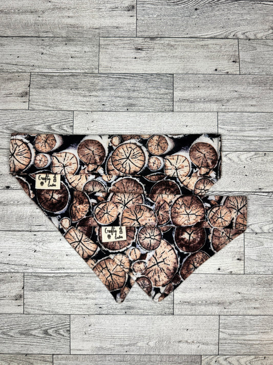 Wood Logs Dog Bandana