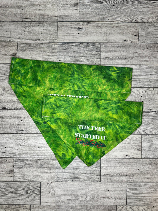 The Tree Started It - Green Dog Bandana