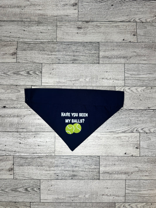 Seen My Balls -Navy Dog Bandana