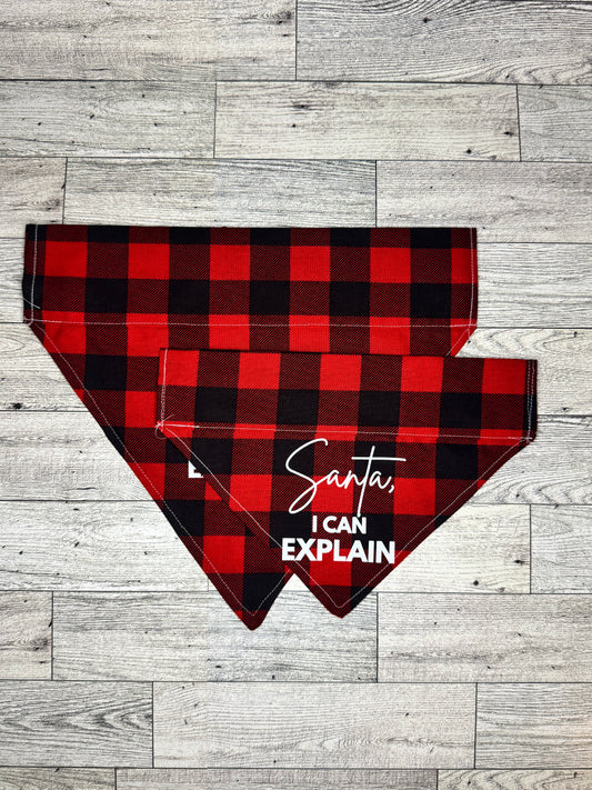 Santa, I can Explain - Red Dog Bandana