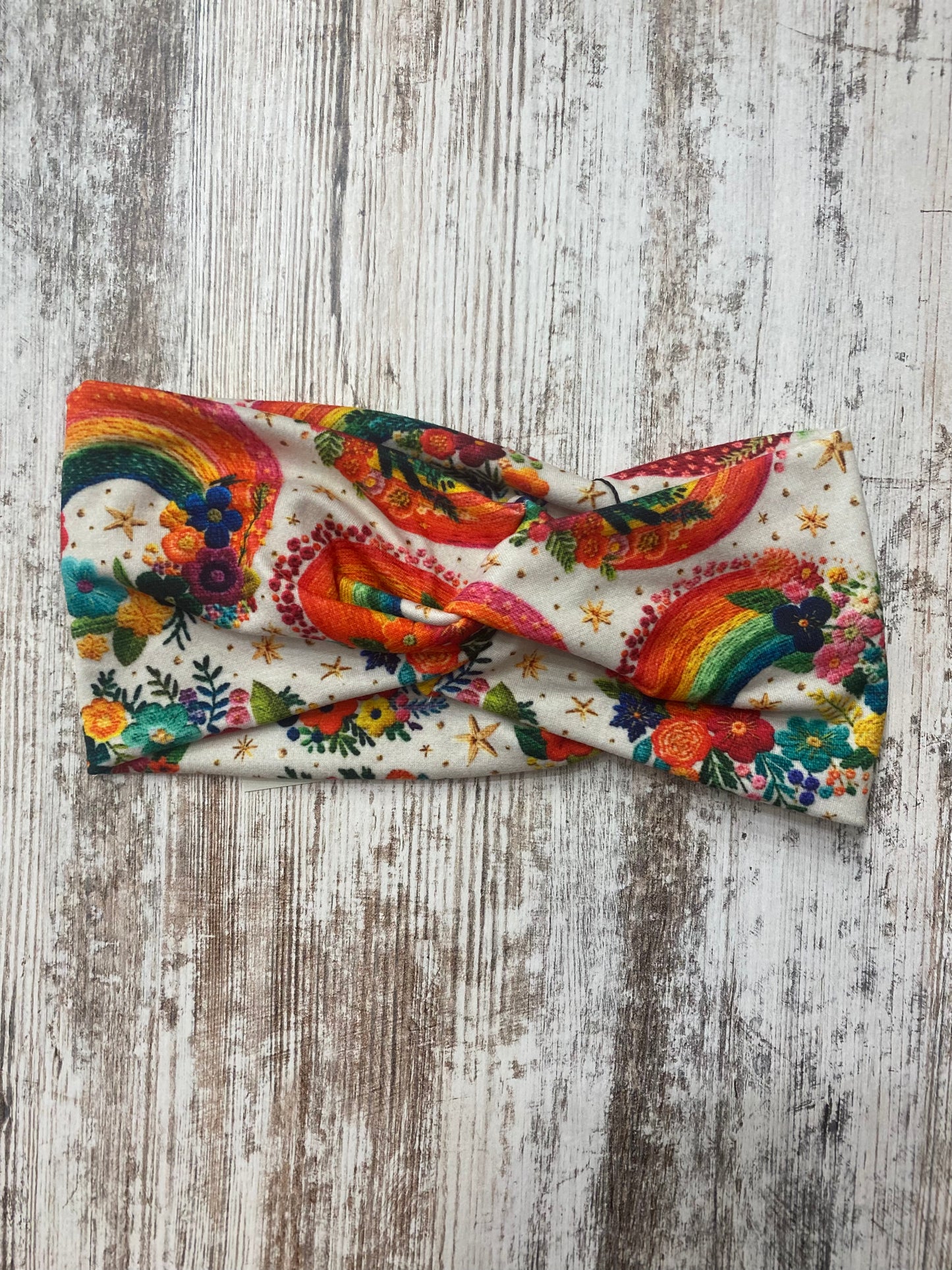 Embroidery Rainbow Headband