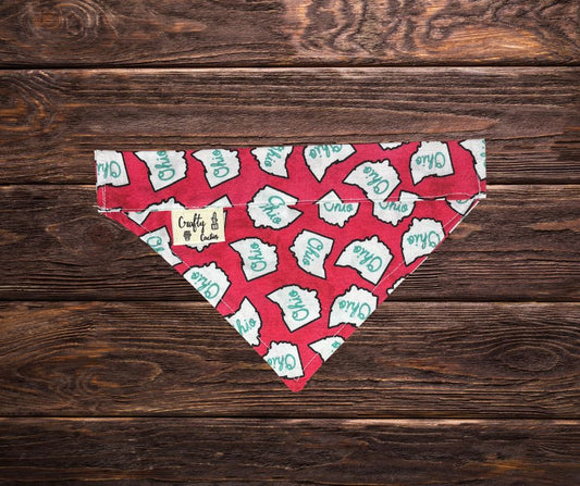 Ohio Outline Dog Bandana